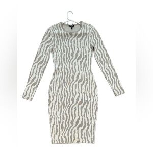 Express leopard Xs knit dress bodycon